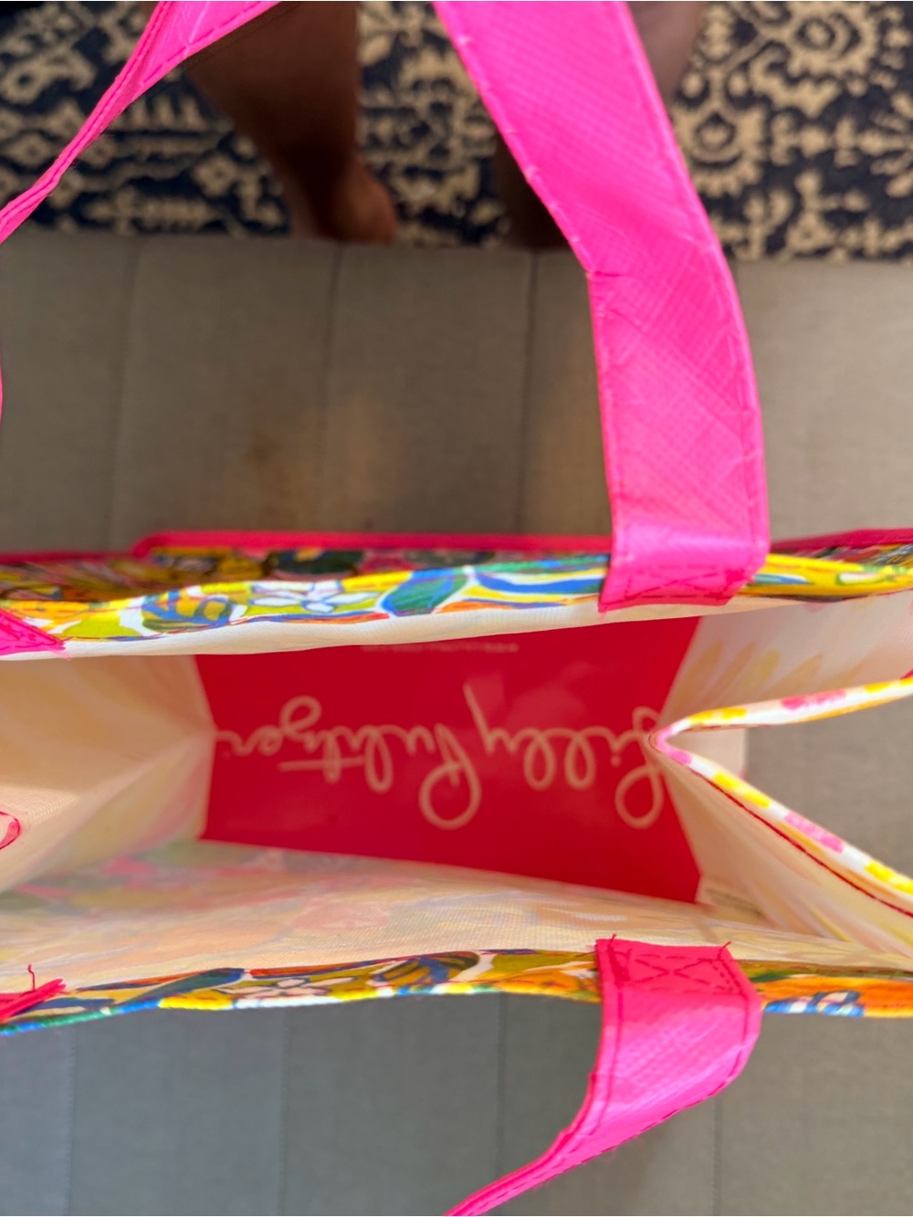 Lilly Pulitzer Pink Citrus Pattern Tote - Picture 4 of 8